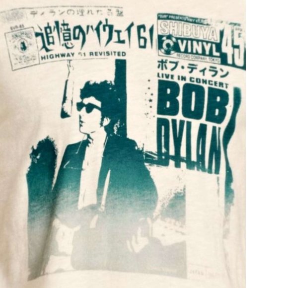 Lucky Brand Bob Dylan Japan Logo rock contry Official cotton T-Shirt XL NWT - Picture 3 of 3